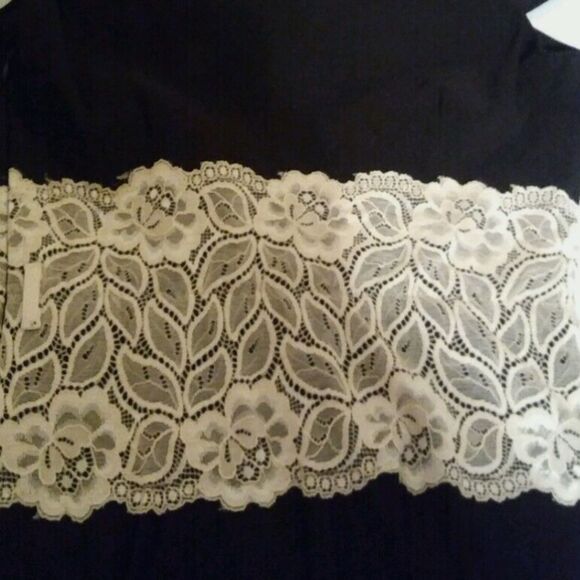 London Dress Company Black Cream Lace Katrina Bodycon Dress Size 8 Sexy Office - Picture 3 of 5